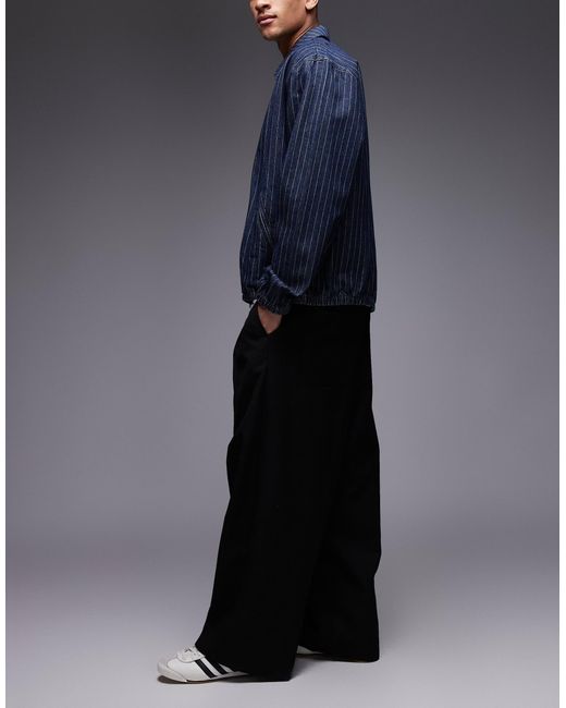 Obey Oliver – bundfaltenhose aus twill in Black für Herren