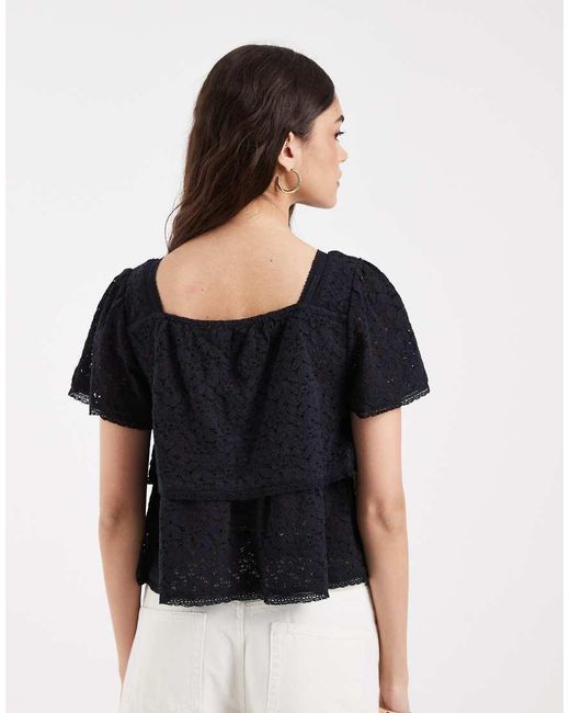 Levi's Black Dom Lace Blouse