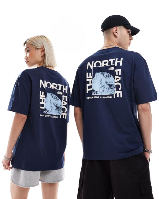 The North Face Blue Half Dome Photo Backprint Oversized T-shirt