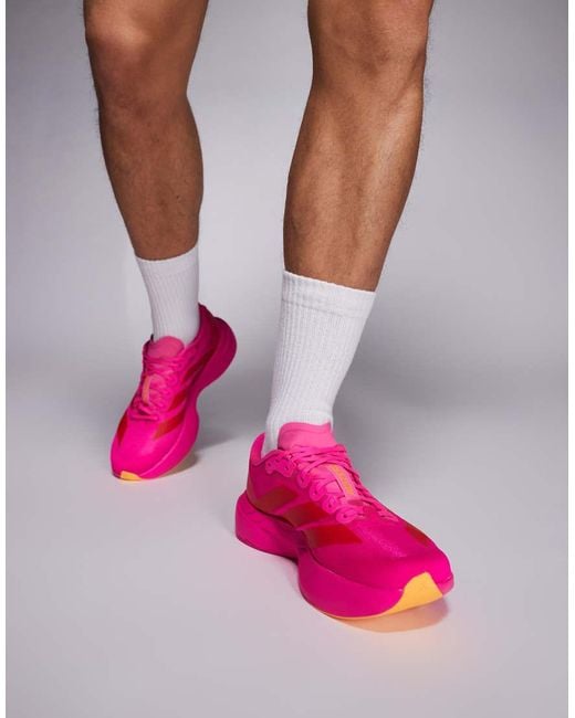 Adidas Originals Pink Adidas Running Adizero Evo Sl Trainers for men