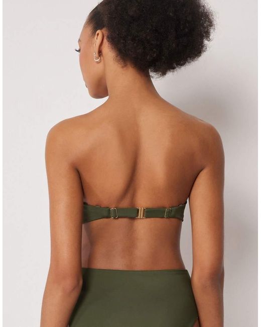 Calzedonia Green Fuller Bust Bandeau Bikini Top Premium Sculpt