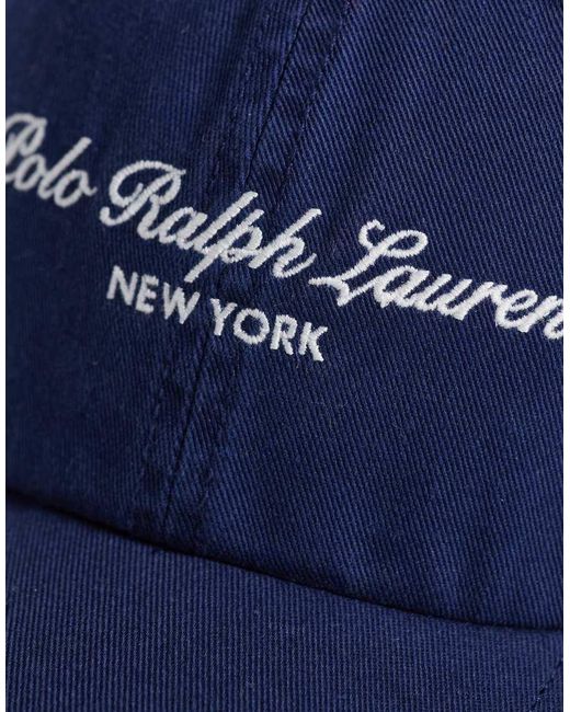 Polo Ralph Lauren Blue Script Logo Cap for men