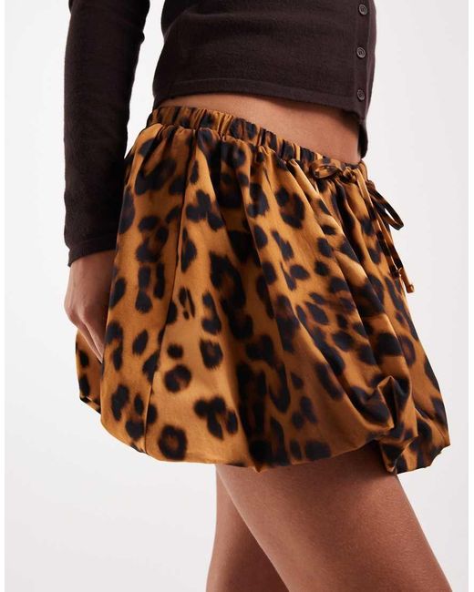 ASOS Natural Bubble Hem Mini Skirt
