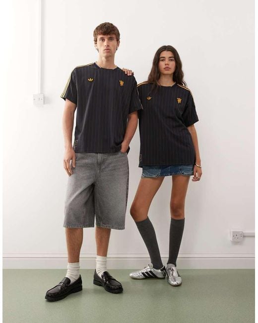 Adidas Originals Black Adidas Football Manchester United Icon Jersey