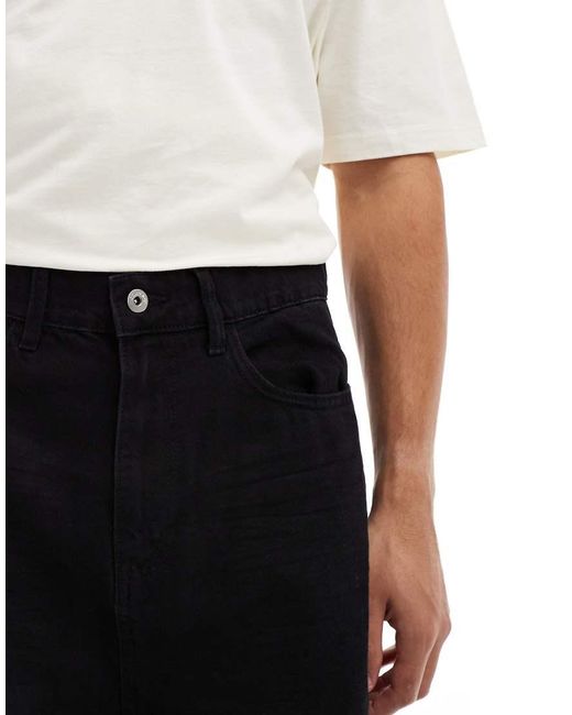 Collusion Black X001 Antifit Jeans for men