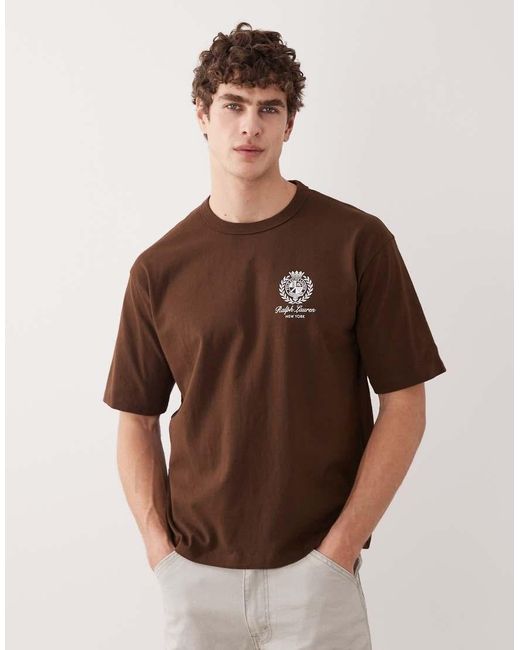 Polo Ralph Lauren Brown Heavyweight Heritage Crest Back Print T-shirt for men