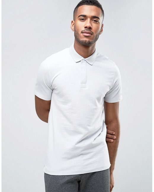 Jack & Jones Cotton Core Polo Shirt With Hidden Button Detail in White for  Men | Lyst Canada