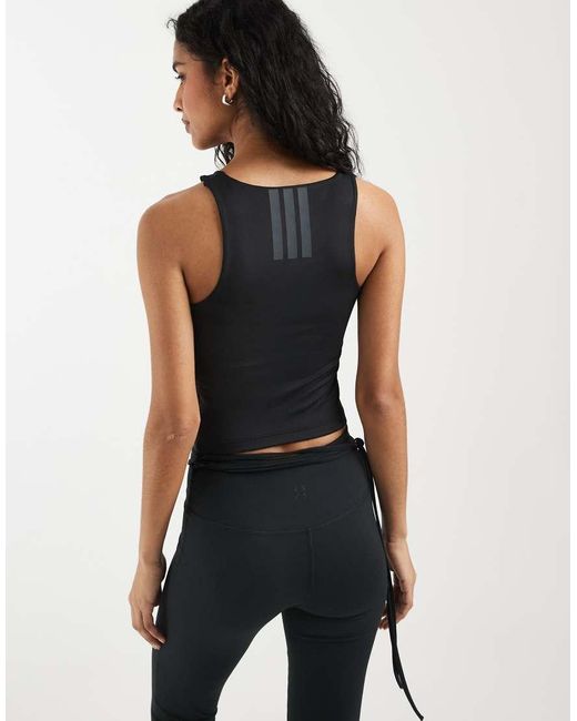 Adidas Originals Black Adidas Training Yoga All Me Cut Out Vest