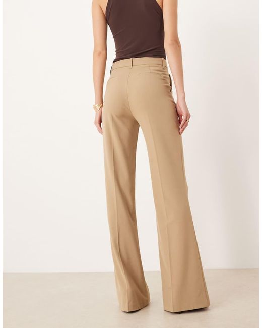 ASOS Natural Tall Tailored Snatch Flare Trousers