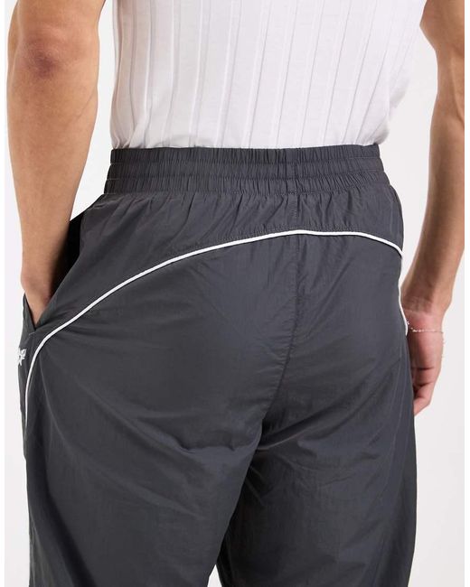 Hollister White Contrast Piping baggy Track Bottoms for men
