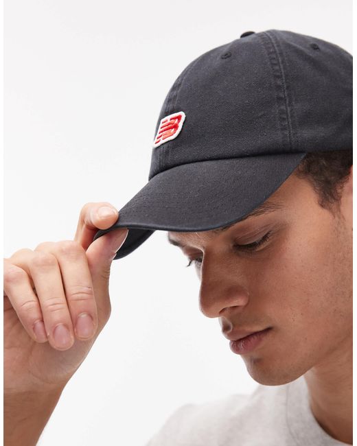 New Balance White Patch Logo Hat for men