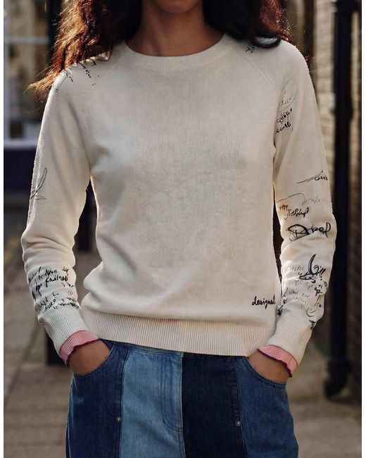 Desigual Brown Jersey Sleeves Lettering
