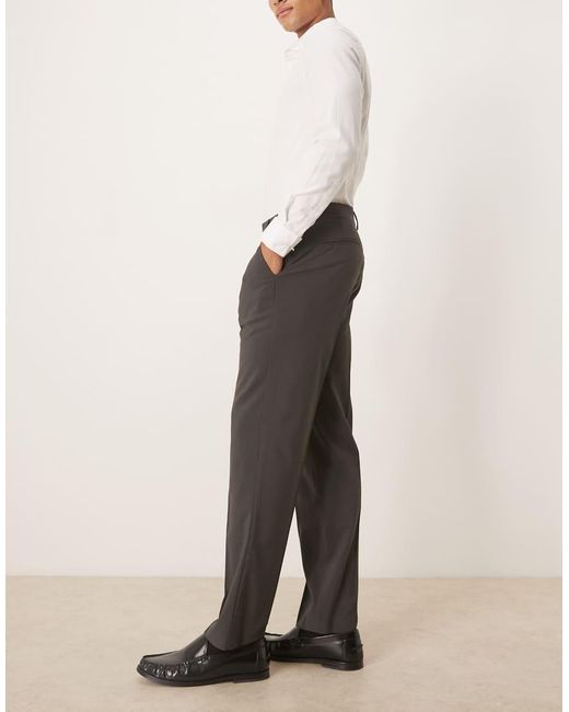 ASOS Gray Smart Straight Leg Pants for men