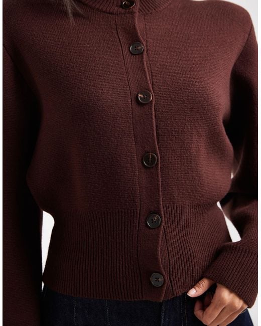 ASOS Purple Shoulder Pad Structured Cardigan