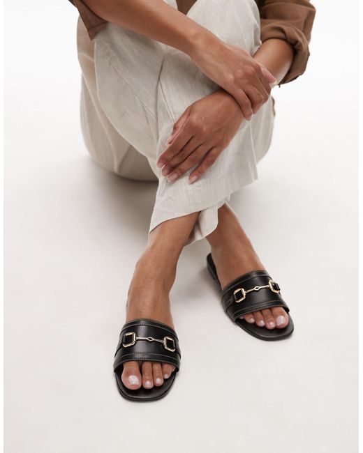 Mango Womens Natural Mule Sandals With Detailing