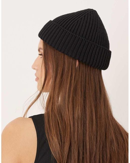 Adidas Originals Black Ribbed Fisherman Beanie