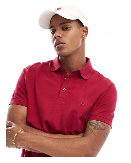 Tommy Hilfiger Red Slim Polo for men