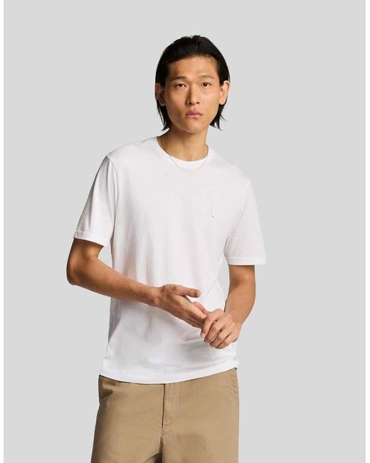 Lyle & Scott White Superfine Cotton T-Shirt for men