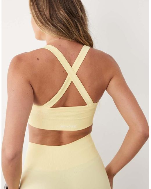 BO+TEE Natural Bo+tee Super Sculpt Seamless Cross Back Sports Bra