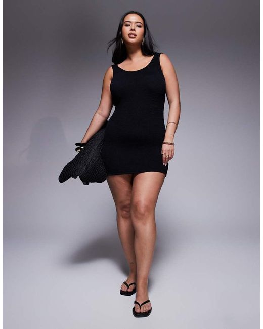 Moda Minx Black Curve Scrunch Mini Dress