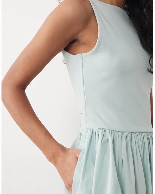 Nobody's Child Green Eliana Boat Neck Ruched Skirt Midi Dress