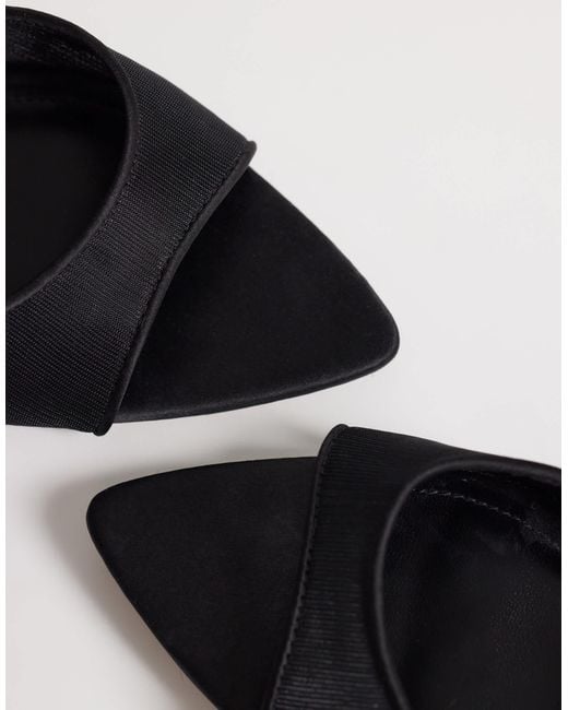 Mango Black Mesh Mules