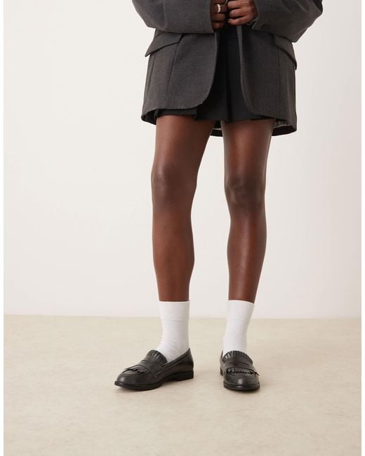 Glamorous Natural Fringed Loafers