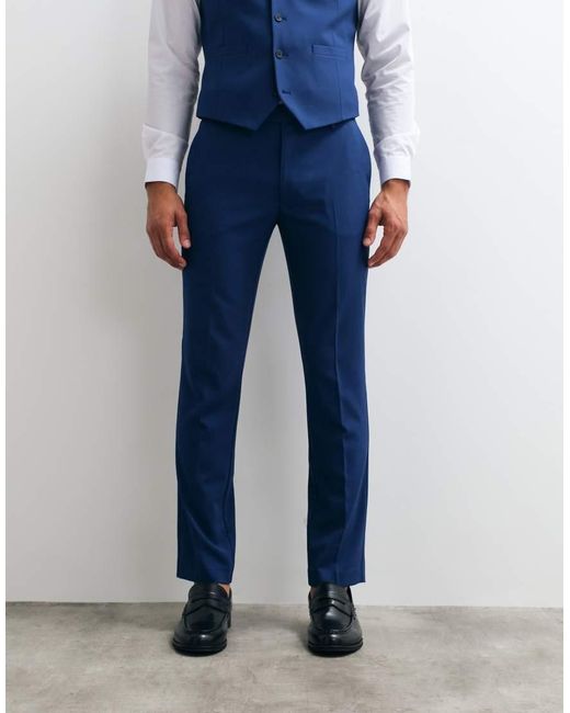 ASOS Blue Slim Suit Pants for men