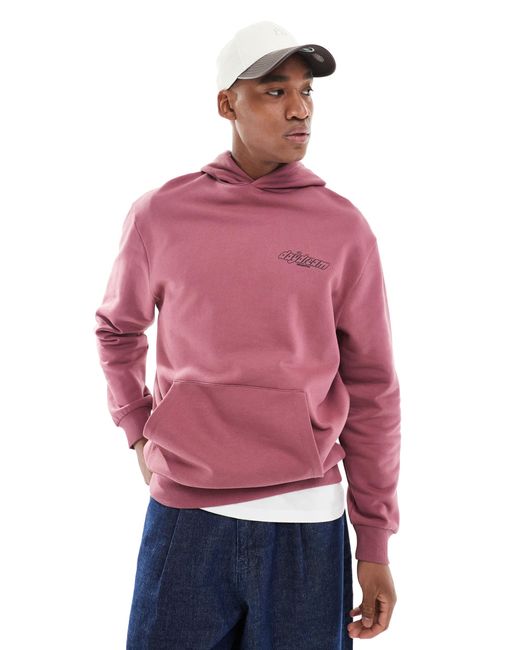 ASOS – oversize-kapuzenpullover in Red für Herren