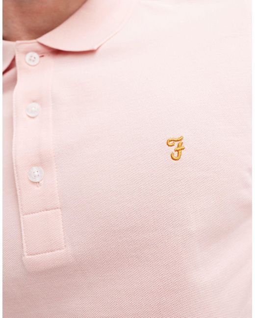 Farah Pink Short Sleeve Polo Shirt for men