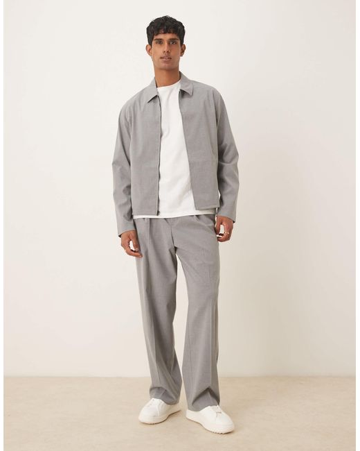 ASOS – elegante weite hose in Gray für Herren