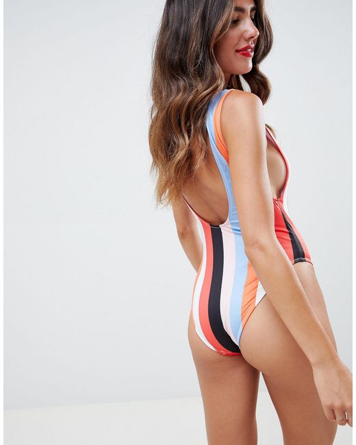 new look stripe swimsuit