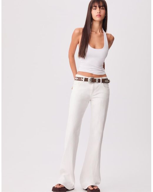 Stradivarius Pink Low-waist Flare Jeans