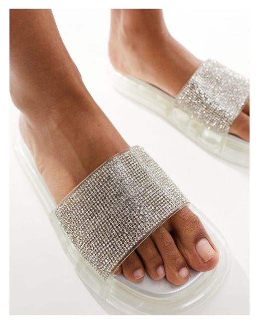 SIMMI White Simmi london – fan – flache sandalen