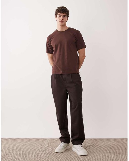 ARKET Brown Midweight Jersey T-shirt for men