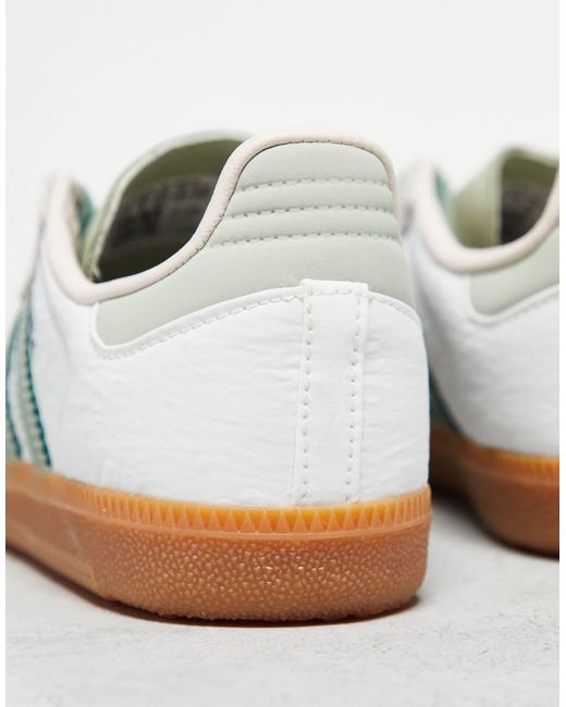adidas gazelle silver green womens Adidas Skateboarding Samba ADV Shoe - White/Green