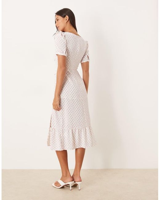 Glamorous Natural Side Split Midi Dress