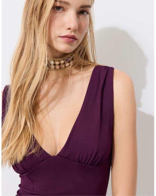 Stradivarius White Fitted Wide-strap Top