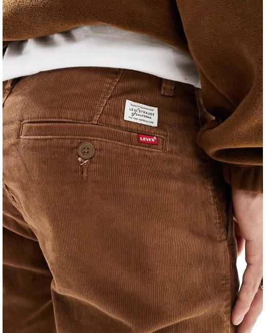 Levi's Brown Xx Chino Straight Cord Trousers for men