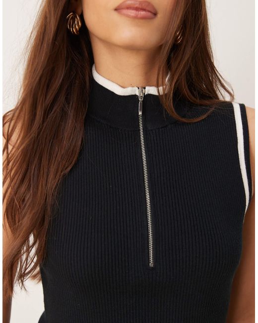 Abercrombie & Fitch Black – strick-trägertop