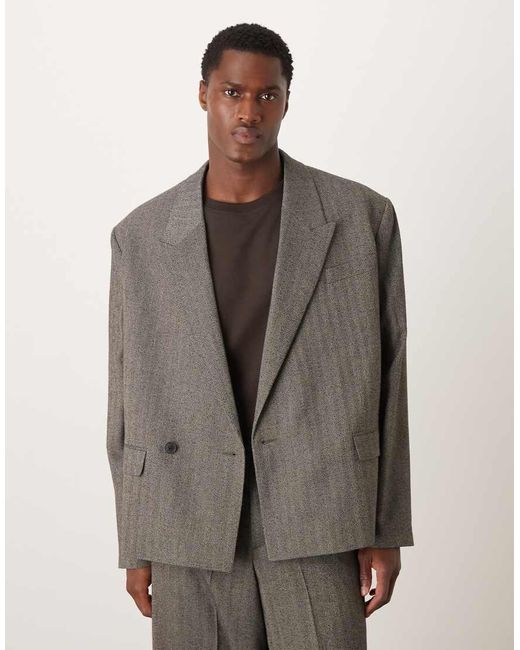ASOS Gray Extreme Oversized Suit Jacket for men