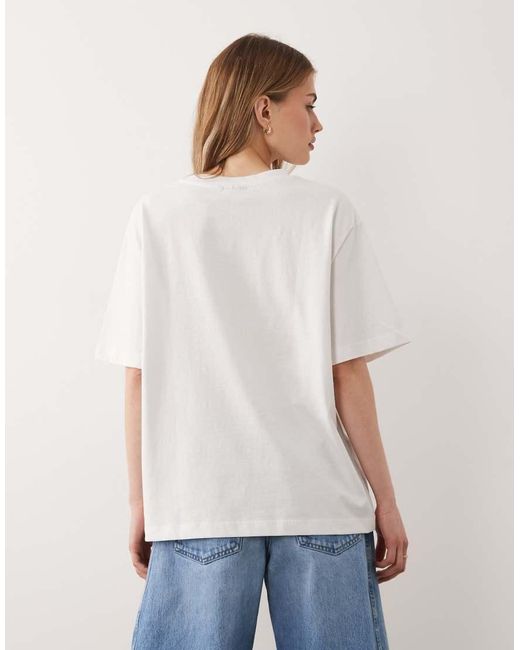 ASOS White Short Sleeve Oversized T-shirt With New York City Graphic