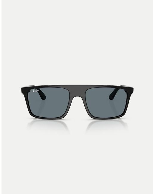 Occhiali Da Sole Neri Con Lenti Blu Polarizzate di Ray-Ban in Blue