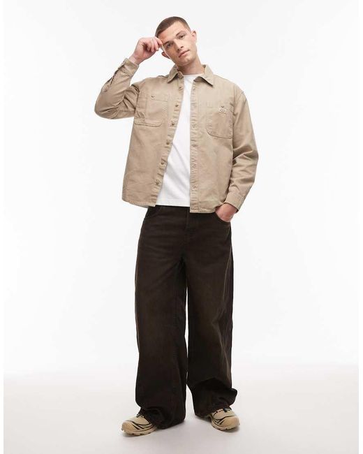 Dickies Canvas Overhemd in het Natural voor heren