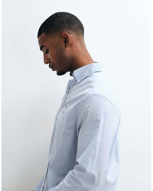Gant Blue Regular Fit Poplin Shirt for men
