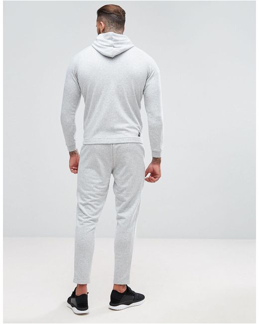 PUMA Skinny Fit Tracksuit Set in Gray 