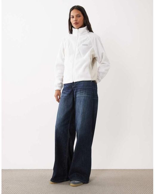 Columbia White Benton Springs Relaxed Full Zip