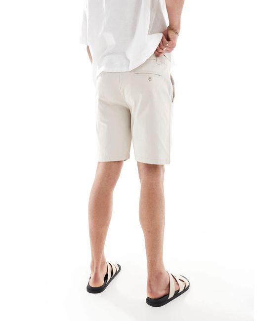 French Connection White French Connection Slim Chino Shorts for men