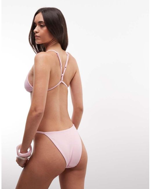 Monki Brown Triangle Bikini Top Co-Ord