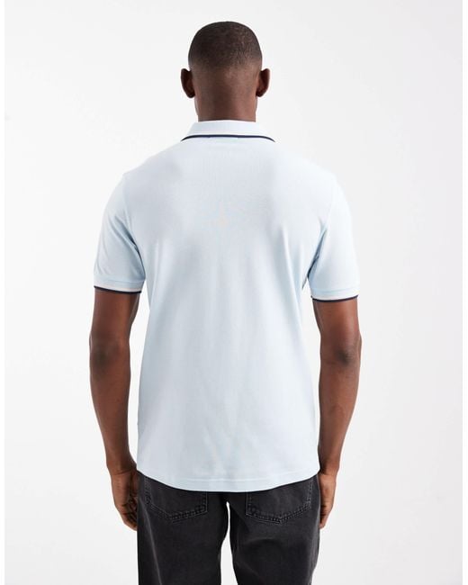 Fred Perry White Twin Tipped Polo Shirt for men